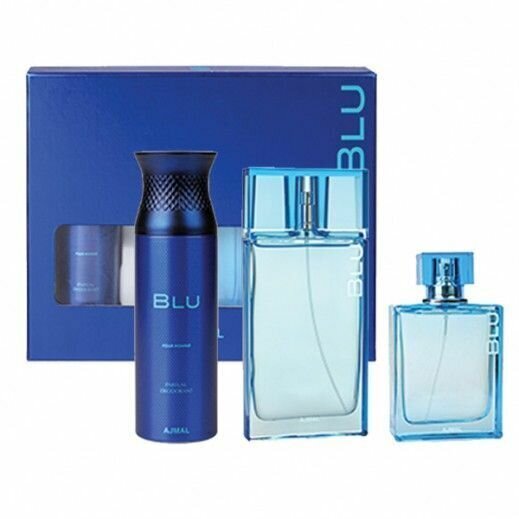 Ajmal Blu - EDP 90 ml + deodorant 200 ml + cologne 100 ml hind ja info | Meeste parfüümid | kaup24.ee
