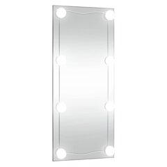vidaXL seinapeegel LED-tuledega, 50x100 cm, klaas, ristkülik цена и информация | Зеркала | kaup24.ee