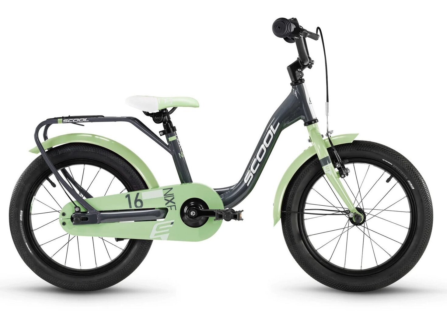 Jalgratas lastele S'Cool niXe 16", tumehall hind ja info | Jalgrattad | kaup24.ee