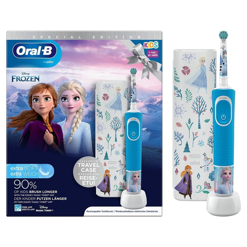 Elektriline hambahari Oral-B D100 Kids Frozen цена и информация | Elektrilised hambaharjad | kaup24.ee
