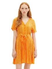 Naiste kleit Tom Tailor 1036602*31713, oranž/valge 4066887648915 hind ja info | Kleidid | kaup24.ee