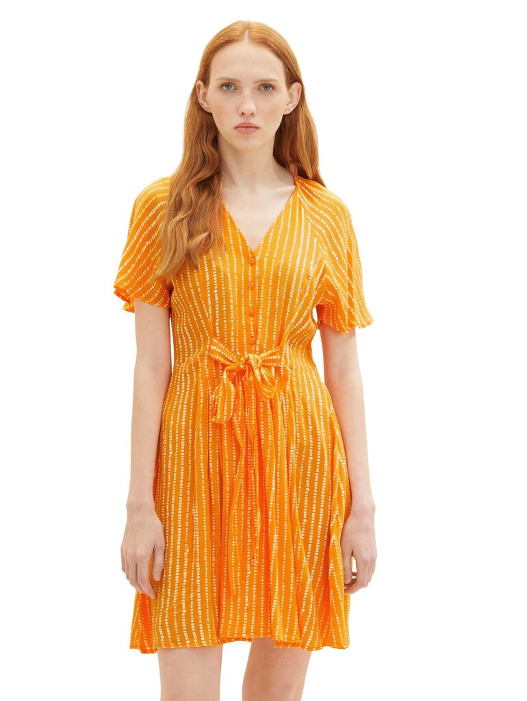 Naiste kleit Tom Tailor 1036602*31713, oranž/valge 4066887648915 цена и информация | Kleidid | kaup24.ee