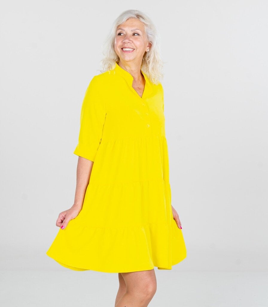 Naiste kleit Hansmark Leene 64146*01, kollane 4741547916756 цена и информация | Kleidid | kaup24.ee