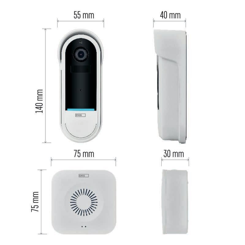 Juhtmevaba video uksekell GoSmart IP-15S WiFi aku IP65 hind ja info | Uksekellad, uksesilmad | kaup24.ee