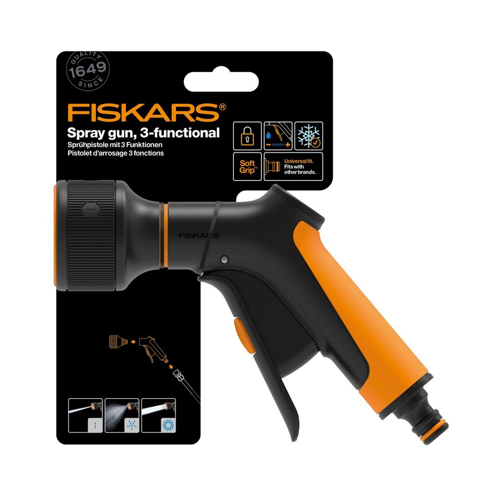 Kastmispüstol Fiskars Comfort цена и информация | Kastekannud, voolikud, niisutus | kaup24.ee