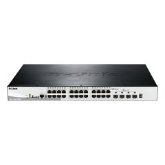 Сетевой коммутатор D-Link DGS-1510-28XMP/E Управляемый L2/L3 Gigabit Ethernet (10/100/1000) Power over Ethernet (PoE) Черный, серый цена и информация | Коммутаторы (Switch) | kaup24.ee