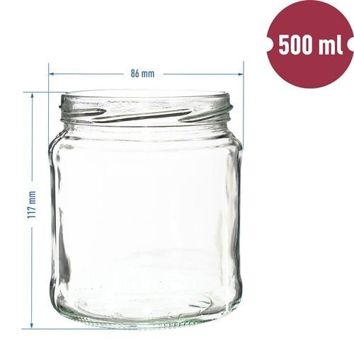 Purk 500ml, koos kaanega Ø82mm цена и информация | Hoidistamiseks | kaup24.ee