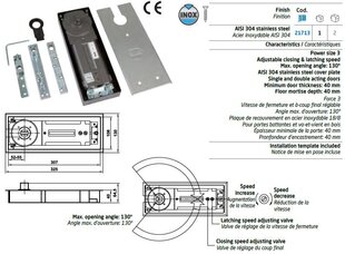 Uksesulgur läves 860, roostevaba hind ja info | Ukselingid | kaup24.ee