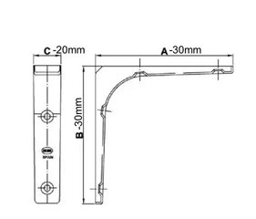 Nurgad 2, 30*30mm, valge, koormus 90kg, 10 tk hind ja info | Muud mööblitarvikud | kaup24.ee