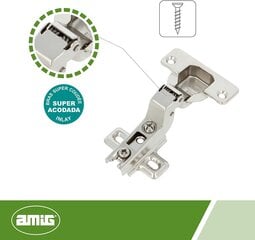 Hinged 4700, 35mm, sisemine, pronks, 2 tk цена и информация | Другие принадлежности для мебели | kaup24.ee