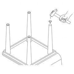 Toolijalgade stopper 75, 22mm, pruun, plastik, 10 tk. hind ja info | Muud mööblitarvikud | kaup24.ee