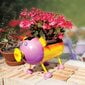 Smarty Gadgets sea taimepott, kollane/lilla, päikeseenergial töötavad LED-silmad цена и информация | Dekoratiivsed lillepotid | kaup24.ee