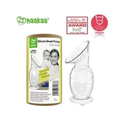 Haakaa manuaalne lihtsasti hooldatav toidusilikoonist rinnapump, 100 ml цена и информация | Молокоотсосы | kaup24.ee