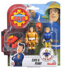 2 figuuri + 10 aksessuaari Simba Fireman Sam цена и информация | Развивающий мелкую моторику - кинетический песок KeyCraft NV215 (80 г) детям от 3+ лет, бежевый | kaup24.ee