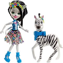 Nukk Zelena Zebra ja sebrakujutis Hoofette Enchantimals FKY72 hind ja info | Tüdrukute mänguasjad | kaup24.ee