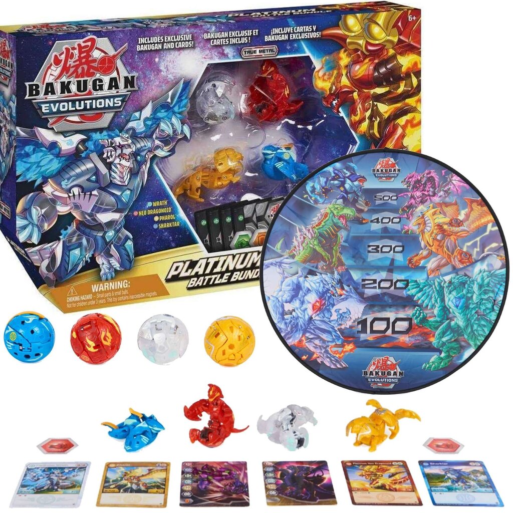 Figuurid Kaardid Platinum Battle Bundle BakuCores Mat BakuCores Mat Bakugan Evolutions цена и информация | Poiste mänguasjad | kaup24.ee