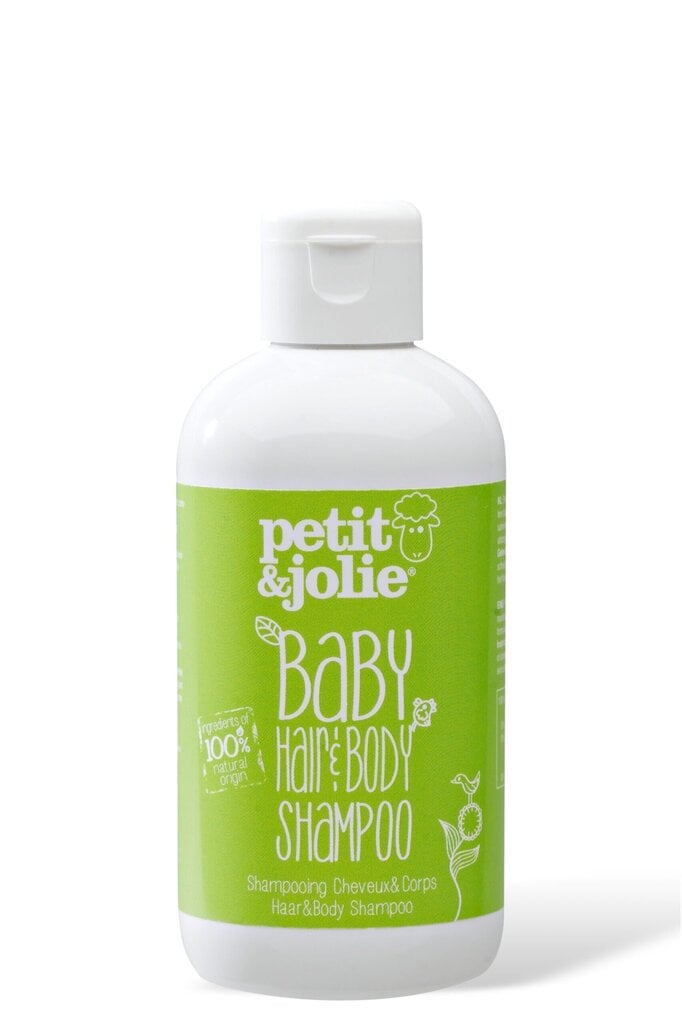 Petit and Jolie 100% 2in1 looduslik pisaravaba šampoon juustele ja kehale beebidele 200 ml цена и информация | Laste ja ema kosmeetika | kaup24.ee