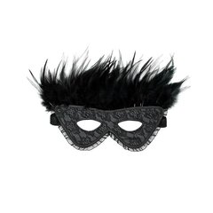 Luksuslik mask sulgedega, must hind ja info | BDSM ja fetish | kaup24.ee