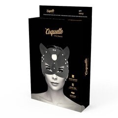 Mask Chic Desire, nahast, kassikõrvadega цена и информация | БДСМ и фетиш | kaup24.ee