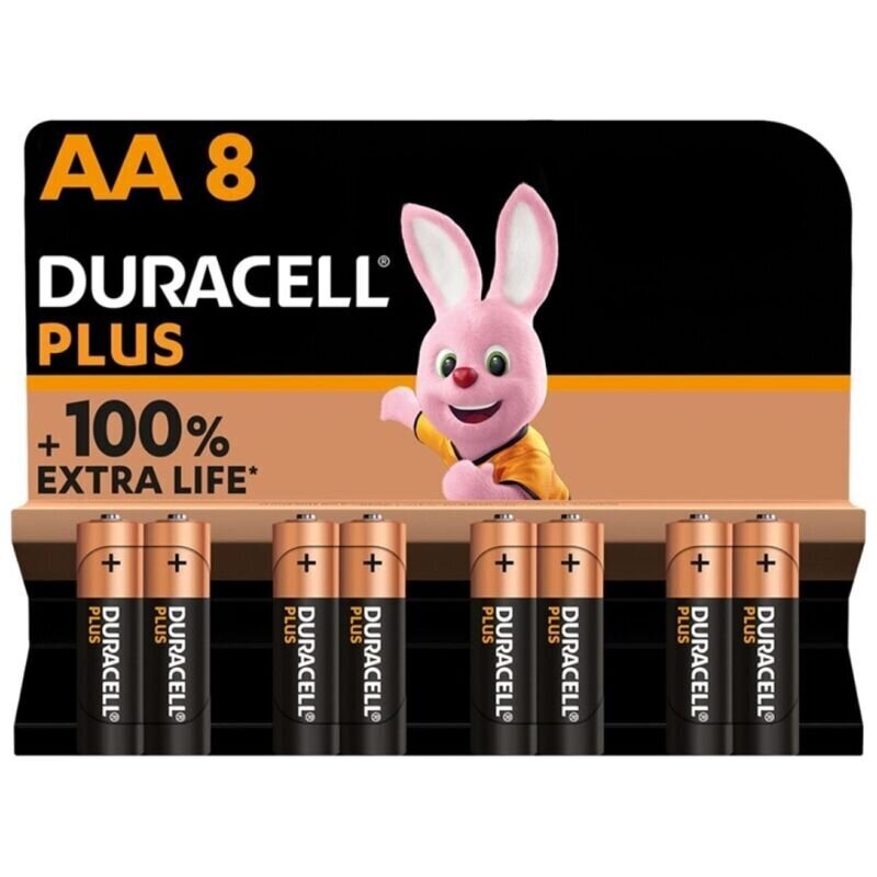 Duracell Plus Power 100 Alkaline aku AA LR6 8 tk цена и информация | Patareid | kaup24.ee