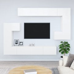 vidaXL seinale kinnitatav telerikapp, kõrgläikega valge, tehispuit hind ja info | TV alused | kaup24.ee