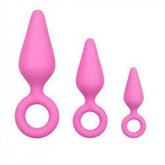 Set 3 Butt Plug Silicone Pink цена и информация | Анальные игрушки | kaup24.ee