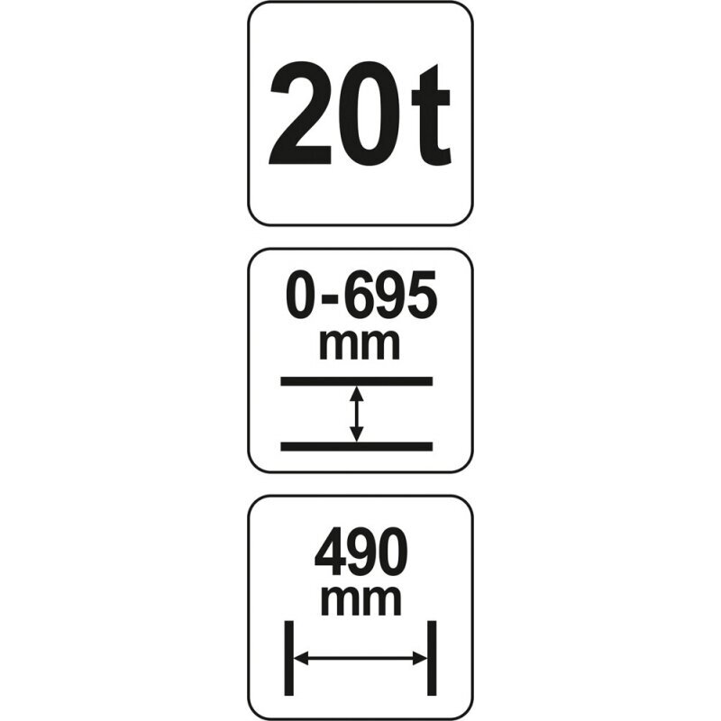 Hüdrauliline press 20T 55581 SZ цена и информация | Käsitööriistad | kaup24.ee