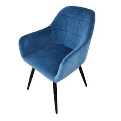 Veluur-tugitoolide komplekt, 2 tk, sinine hind ja info | Söögilaua toolid, köögitoolid | kaup24.ee