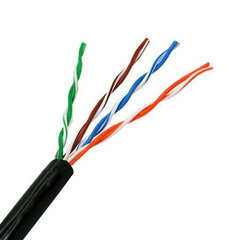 Жесткий сетевой кабель UTP кат. 5е NANOCABLE 10.20.0302-EXT-BK 100 m Чёрный цена и информация | Кабели и провода | kaup24.ee
