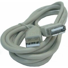 Удлинительный USB-кабель 3GO USB 2.0 A M/FM, серый, 5 м цена и информация | Кабели и провода | kaup24.ee