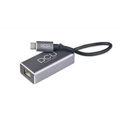 Адаптер USB C на сеть RJ45 DCU 391167, серый цена и информация | Кабели и провода | kaup24.ee