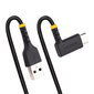 USB A - USB C Kaabel Startech R2ACR-15C Must hind ja info | Mobiiltelefonide kaablid | kaup24.ee