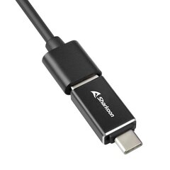 USB-хаб на 4 порта Sharkoon Чёрный цена и информация | Адаптер Aten Video Splitter 2 port 450MHz | kaup24.ee