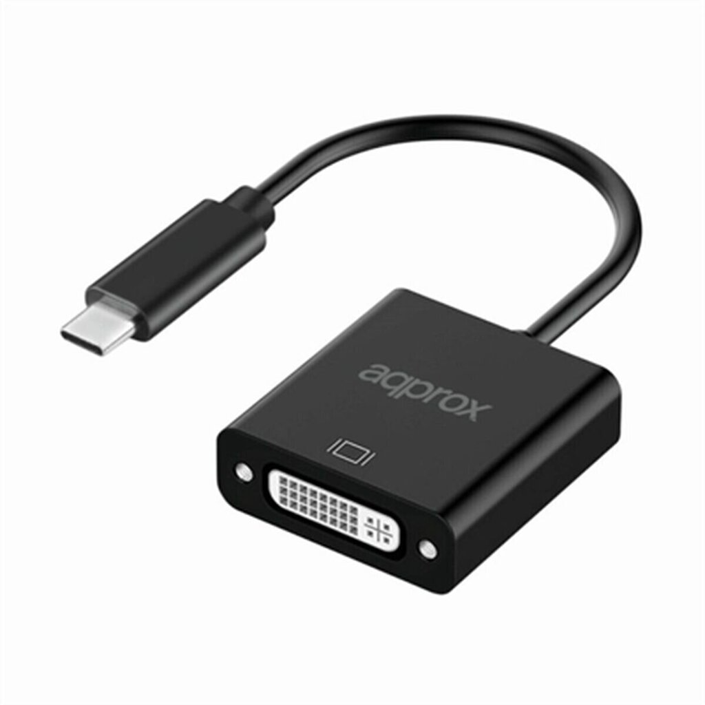 USB C-DVI Adapter approx! APPC51 Must цена и информация | USB jagajad, adapterid | kaup24.ee