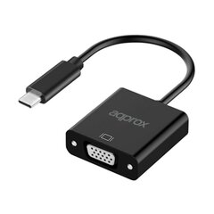 USB C-VGA Adapter approx! APPC50 Must hind ja info | USB jagajad, adapterid | kaup24.ee