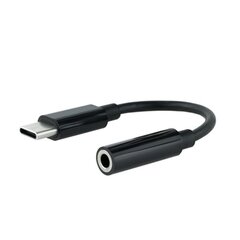 USB C-Jack 3.5 mm Adapter Nanocable 10.24.1205 Must цена и информация | Адаптеры и USB-hub | kaup24.ee