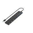 USB-jaotur Conceptronic HUBBIES09BP Must 7-in-1
