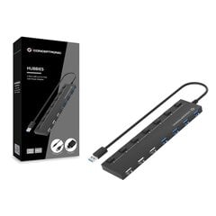 USB-разветвитель Conceptronic HUBBIES09BP Чёрный 7-в-1 цена и информация | Адаптер Aten Video Splitter 2 port 450MHz | kaup24.ee