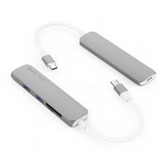 3-Port USB Hub Silver HT 17123 hind ja info | USB jagajad, adapterid | kaup24.ee