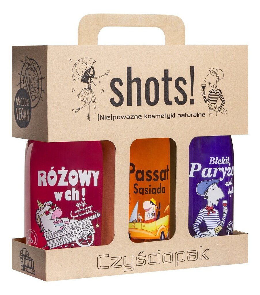 Dušigeelide komplekt Laq Shots, 3x500 ml цена и информация | Dušigeelid, õlid | kaup24.ee