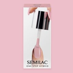 Hübriidküünelakk Semilac One Step Barely Pink, 5 ml цена и информация | Лаки для ногтей, укрепители для ногтей | kaup24.ee