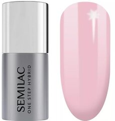 Hübriidküünelakk Semilac One Step Barely Pink, 5 ml цена и информация | Лаки для ногтей, укрепители для ногтей | kaup24.ee