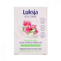 Мыло для рук и тела Luksja Silk Care Aloe Vera & Hibiscus, 100 г цена и информация | Мыло | kaup24.ee