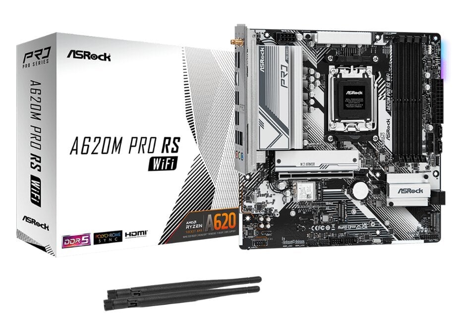 ASRock A620M Pro RS WiFi hind ja info | Emaplaadid | kaup24.ee