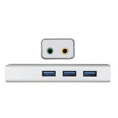 Внешняя звуковая карта approx! APPUSB51HUB USB 3.0 3.5 mm Серый цена и информация | Звуковые карты | kaup24.ee