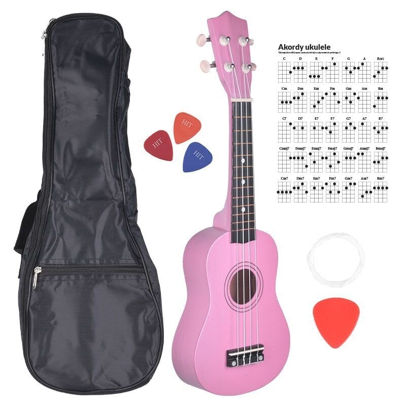 Roosa ukulele komplekt tuuneriga NN UK 01 hind ja info | Kitarrid | kaup24.ee