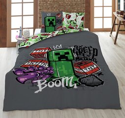 Laste voodipesu Minecraft Boom SSS, 140x200 cm hind ja info | Beebide ja laste voodipesu | kaup24.ee