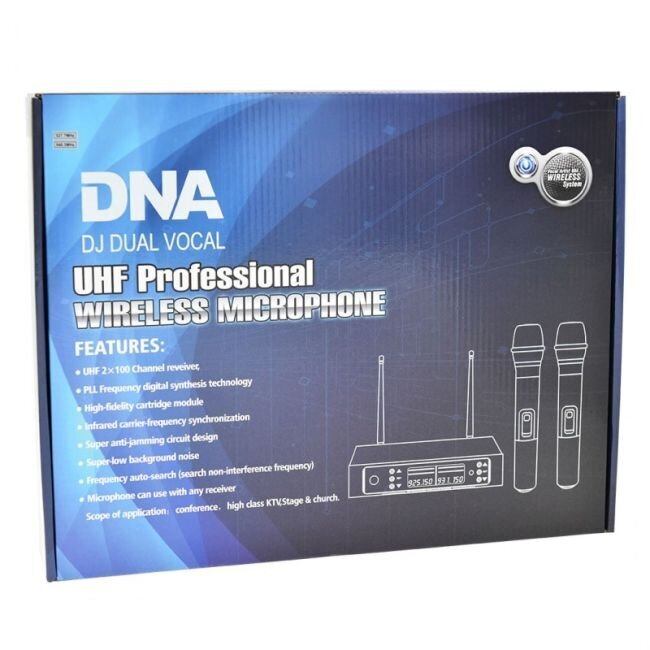 DNA DJ Dual Vocal juhtmevabad vokaalmikrofonid hind ja info | Mikrofonid | kaup24.ee