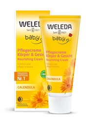 Увлажняющий крем для тела с календулой Weleda Baby для детей 75 мл цена и информация | Косметика для мам и детей | kaup24.ee