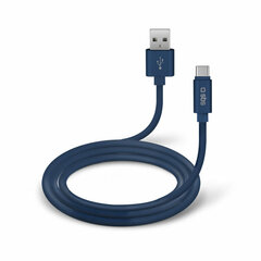 USB 2.0 A-USB C Kaabel SBS TECABLPOLOTYPECB Sinine hind ja info | Mobiiltelefonide kaablid | kaup24.ee